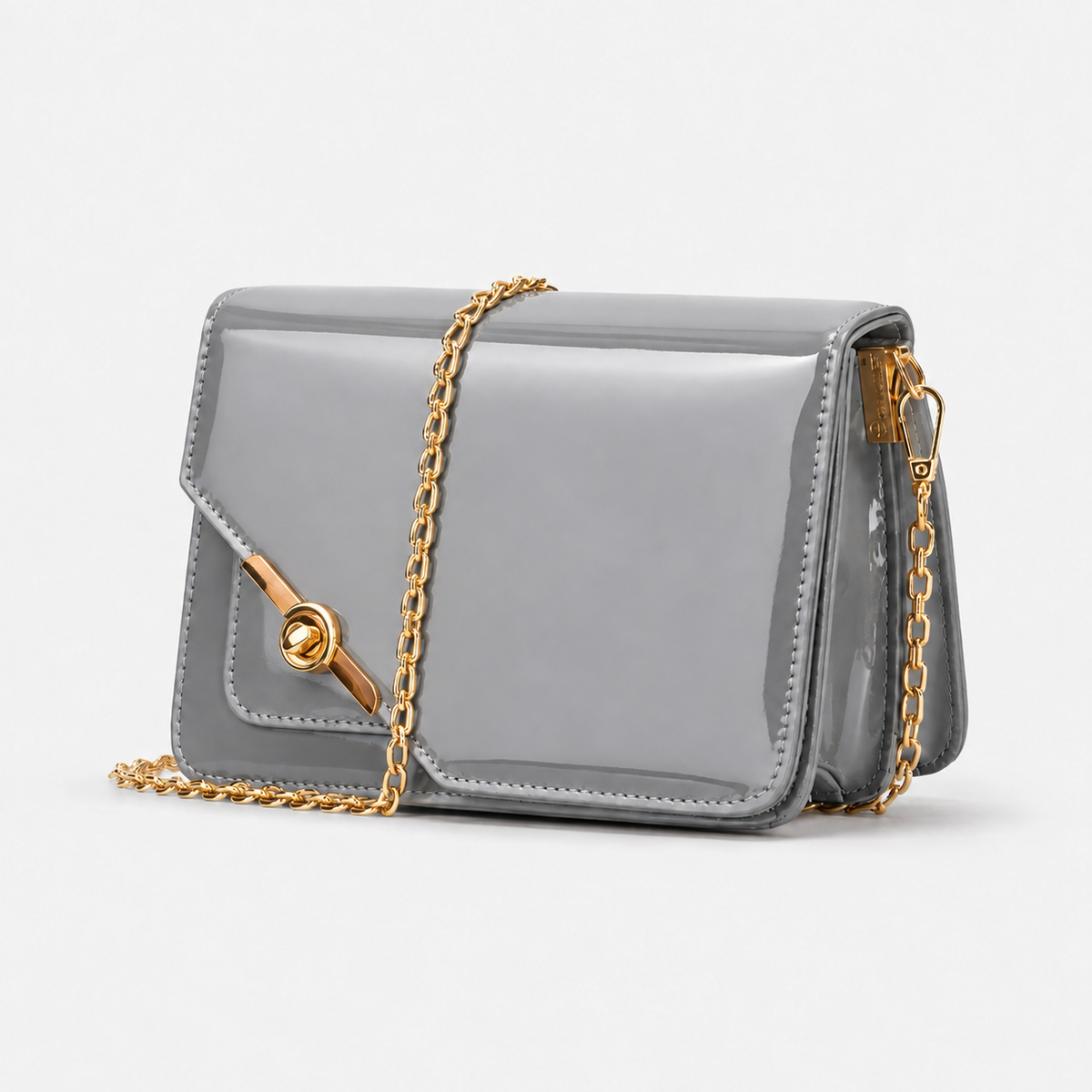 Gray Chain Crossbody Bag – Twist & Go - 2 Chain Crossbody Bag – Twist & Go | ECADRA