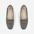 Gray Matte Chain Loafers