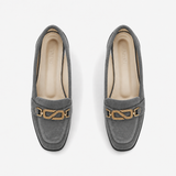 Gray Matte Chain Loafers | ECADRA