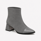 Gray Signature Ankle Boots | ECADRA