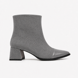 Gray Signature Ankle Boots - 2 | ECADRA