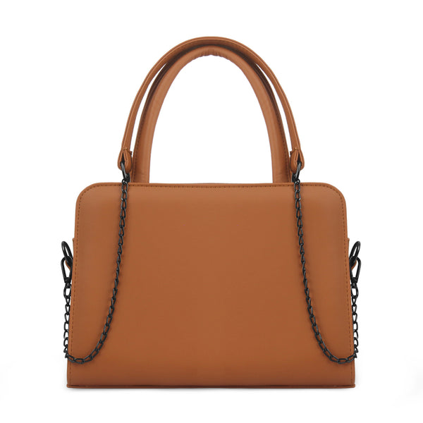Havana Chic Chain Accent Handbag - 1