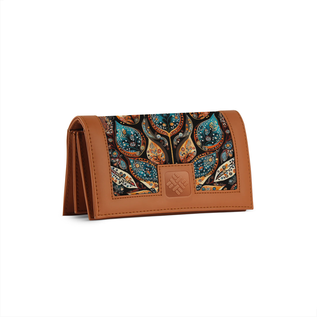 Havana Sleek Elegance Fold Wallet Featuring Ornate Paisley Leaves - 1