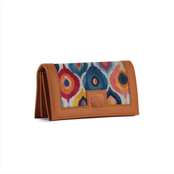 Havana Sleek Elegance Fold Wallet Vibrant Abstract Ikat Pattern - 1