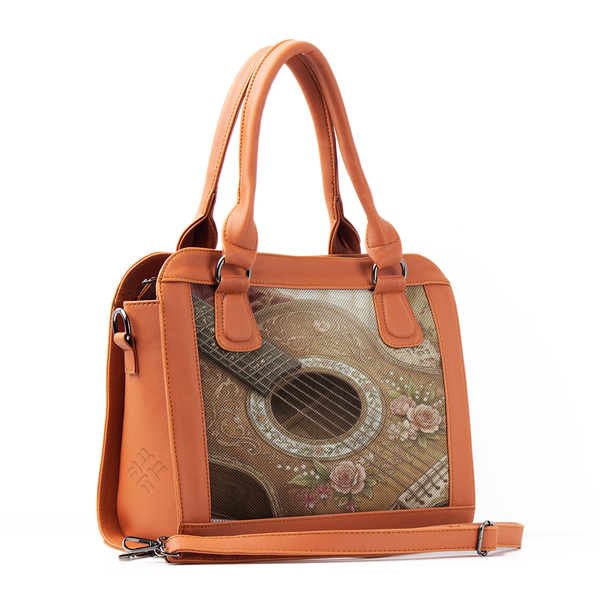 Havana Travel Hobo Bag Vintage Guitar Floral Embroidery
