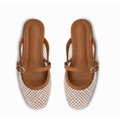Havana  White Trellis Mule