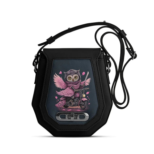 Black Polygon Crossbags Moto Owl - 1