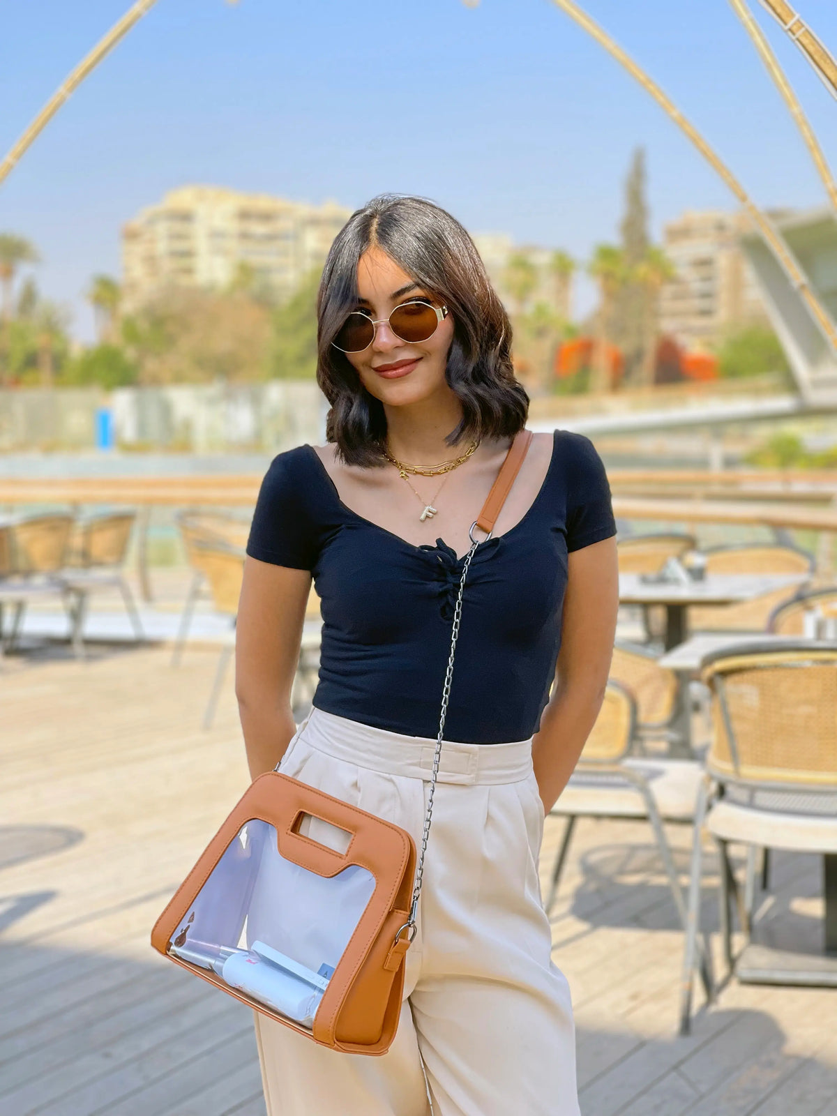 Havana Chic Peek Handbag Clear - 2