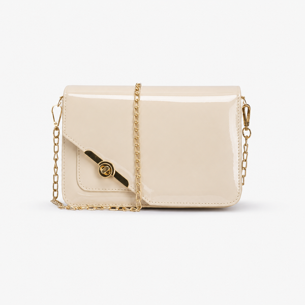 Ivory Chain Crossbody Bag – Twist & Go Chain Crossbody Bag – Twist & Go | ECADRA
