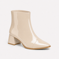 Ivory Gloss Muse Ankle Boots - Patent Leather
