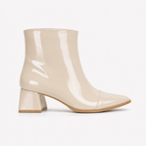 Ivory Gloss Muse Ankle Boots - Patent Leather - 2 | ECADRA