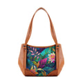Leather Tote Bag floral