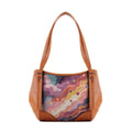 Leather Tote Bag wavy sky