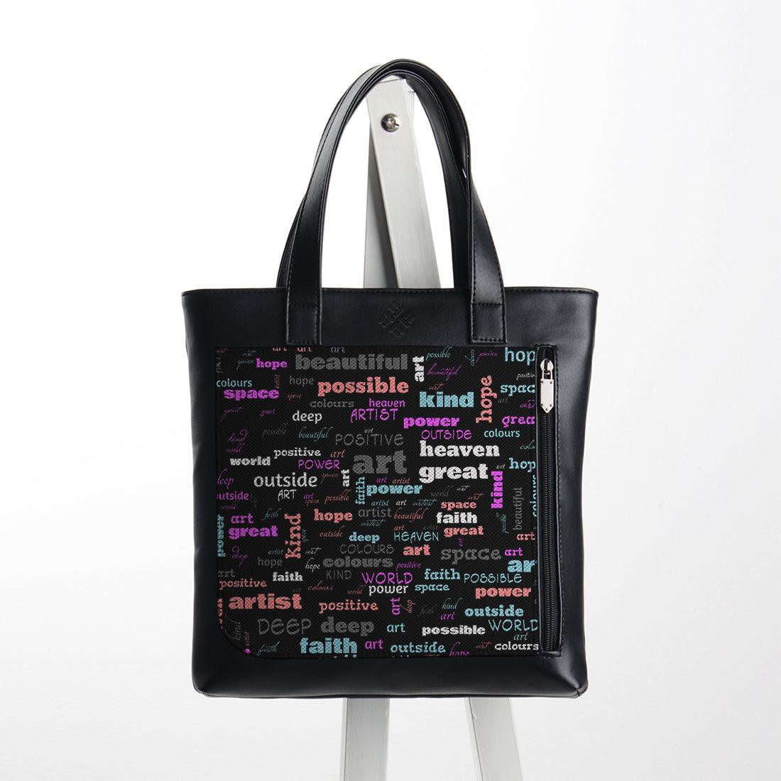 Leather Tote bag Words