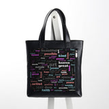 Leather Tote bag Words