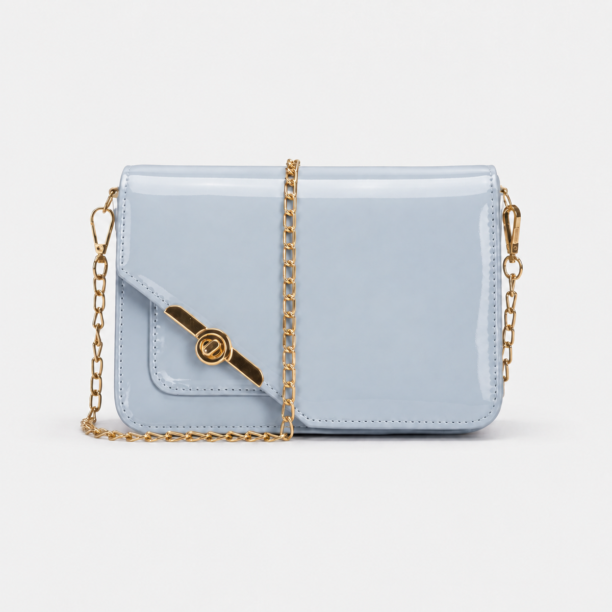Light Blue Chain Crossbody Bag – Twist & Go Chain Crossbody Bag – Twist & Go | ECADRA