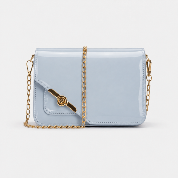 Light Blue Chain Crossbody Bag – Twist & Go Chain Crossbody Bag – Twist & Go | ECADRA