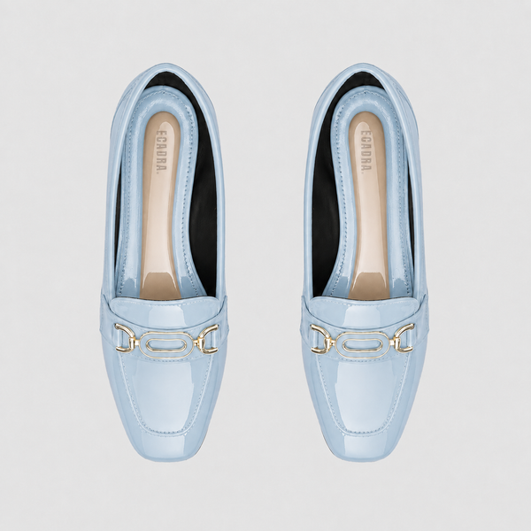 Light Blue Chain Loafers – Step Into Your Power | ECADRA