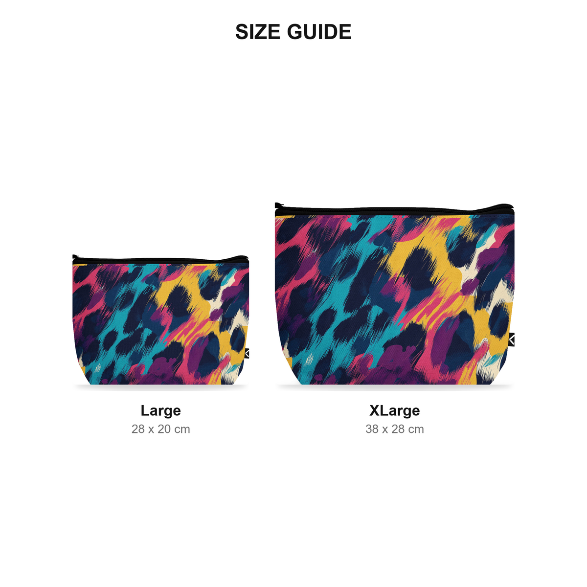 Makeup Pouch - Brushed - Size Guide