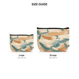 Makeup Pouch - Cranes - Size Guide