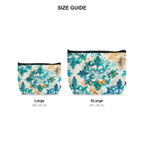 Makeup Pouch - Damask - Size Guide
