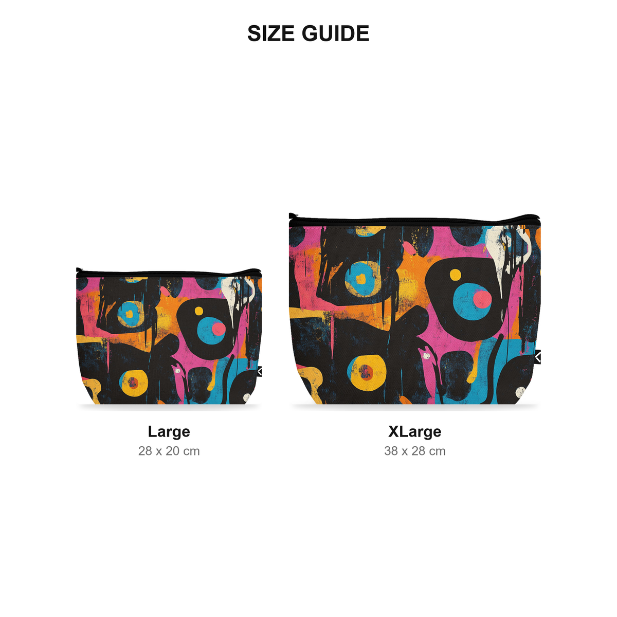 Makeup Pouch - Drip - Size Guide