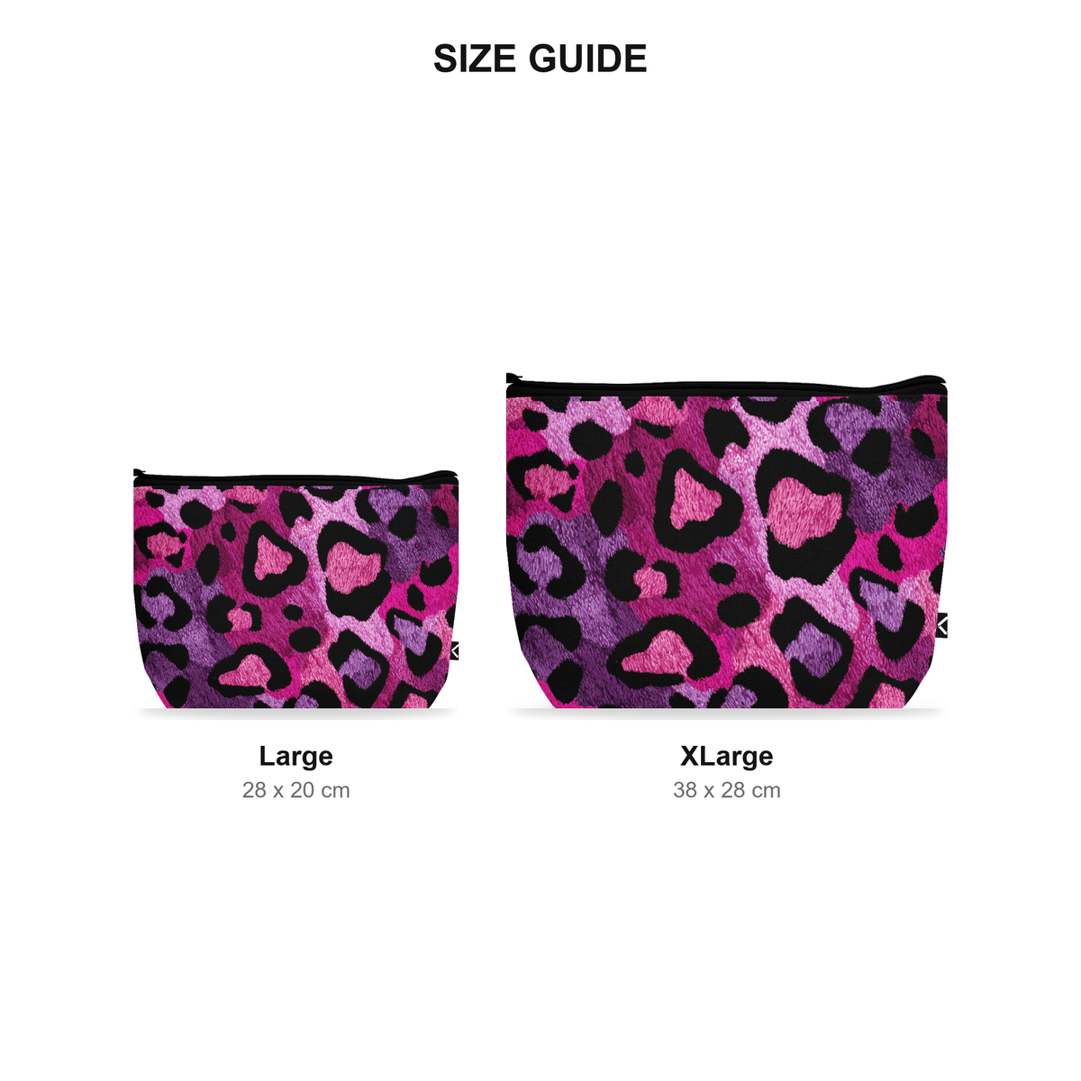 Makeup Pouch - Fierce - Size Guide