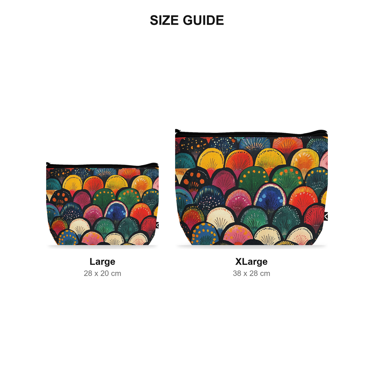 Makeup Pouch - Fiesta - Size Guide