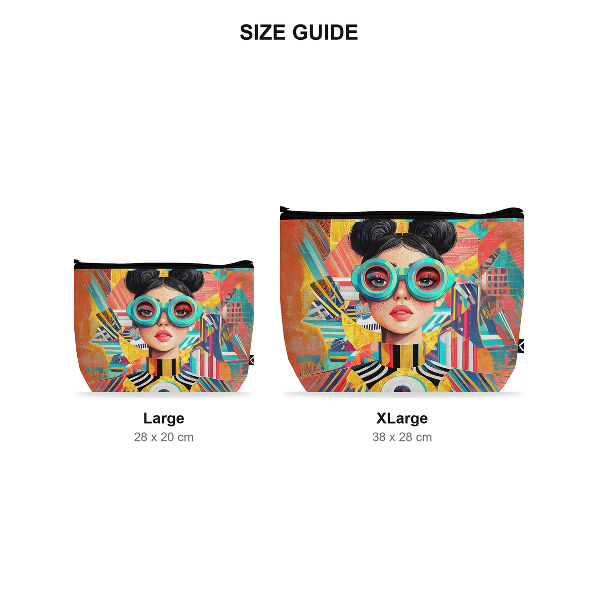 Makeup Pouch - Goggles - Size Guide