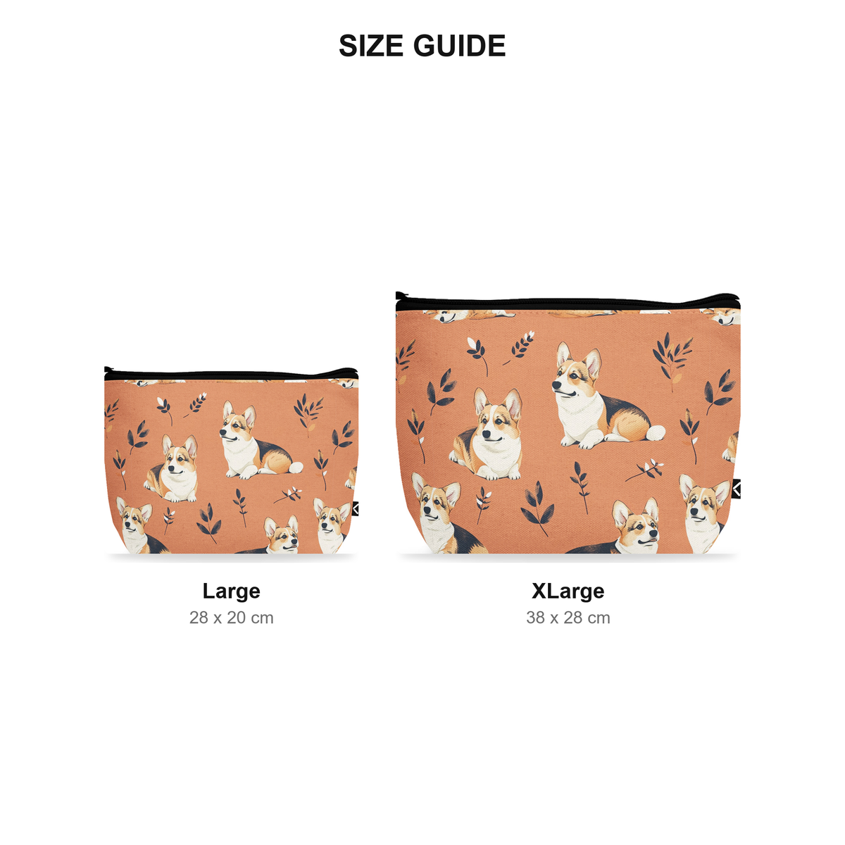 Makeup Pouch - Low Riders - Size Guide