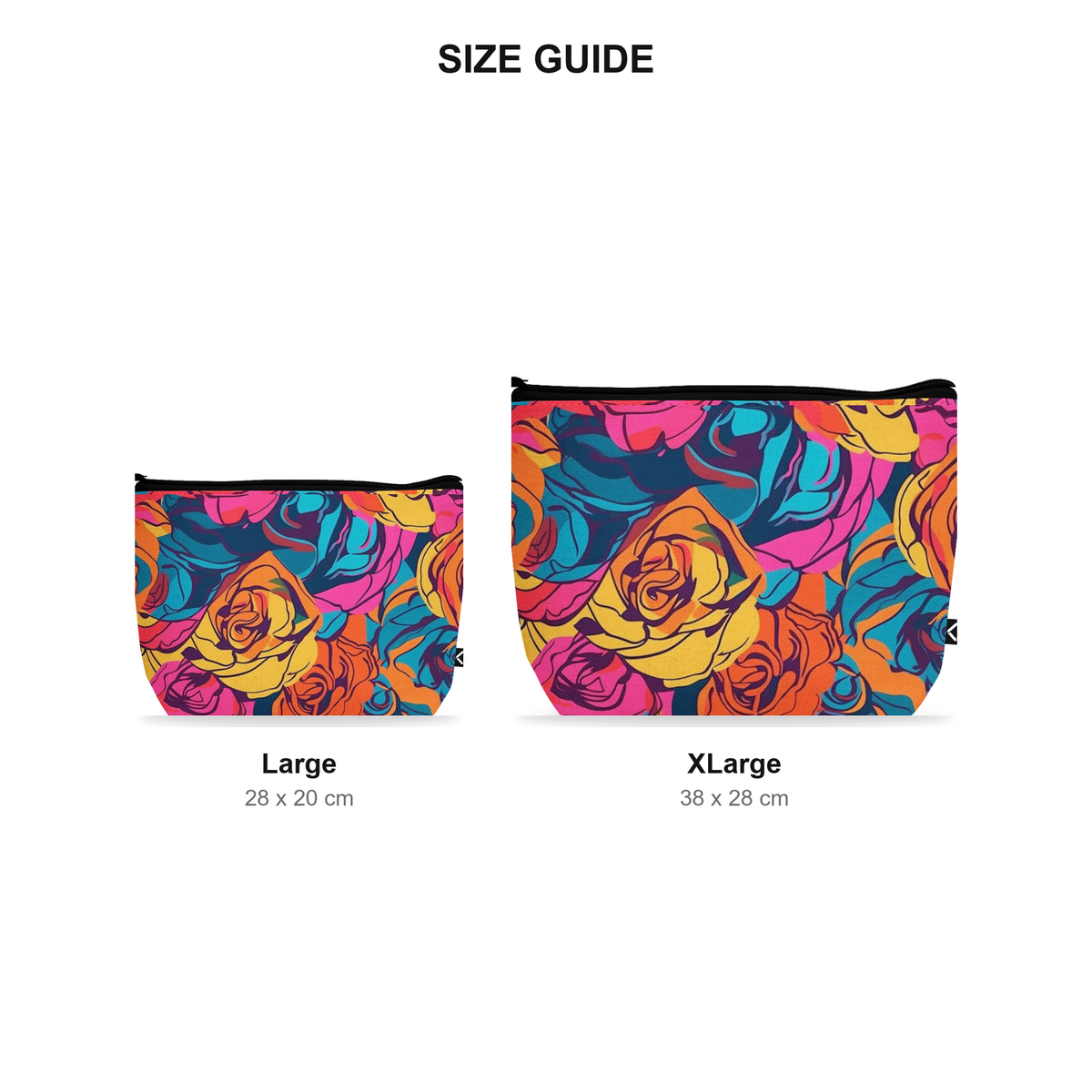 Makeup Pouch - Neon - Size Guide