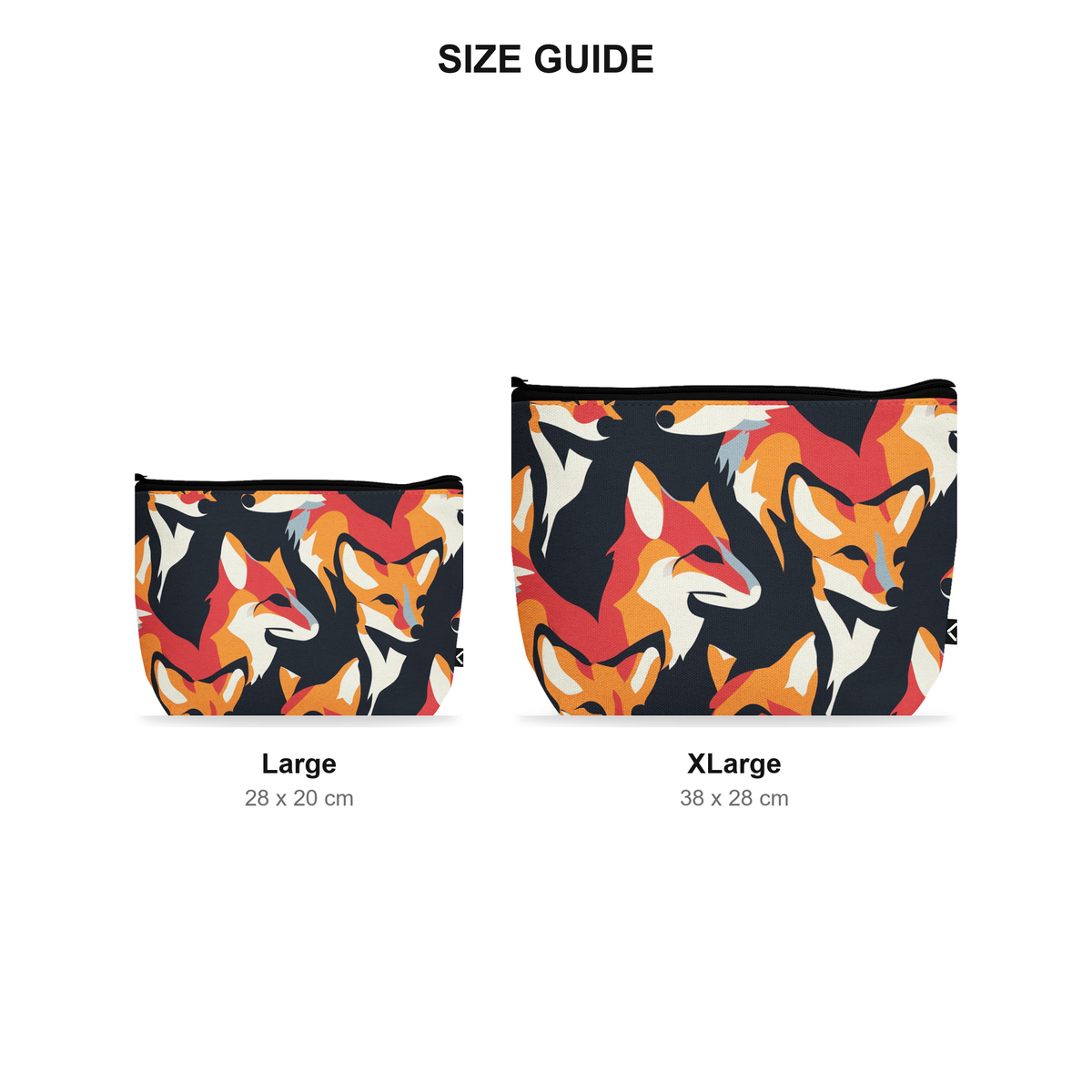 Makeup Pouch - Skulk - Size Guide