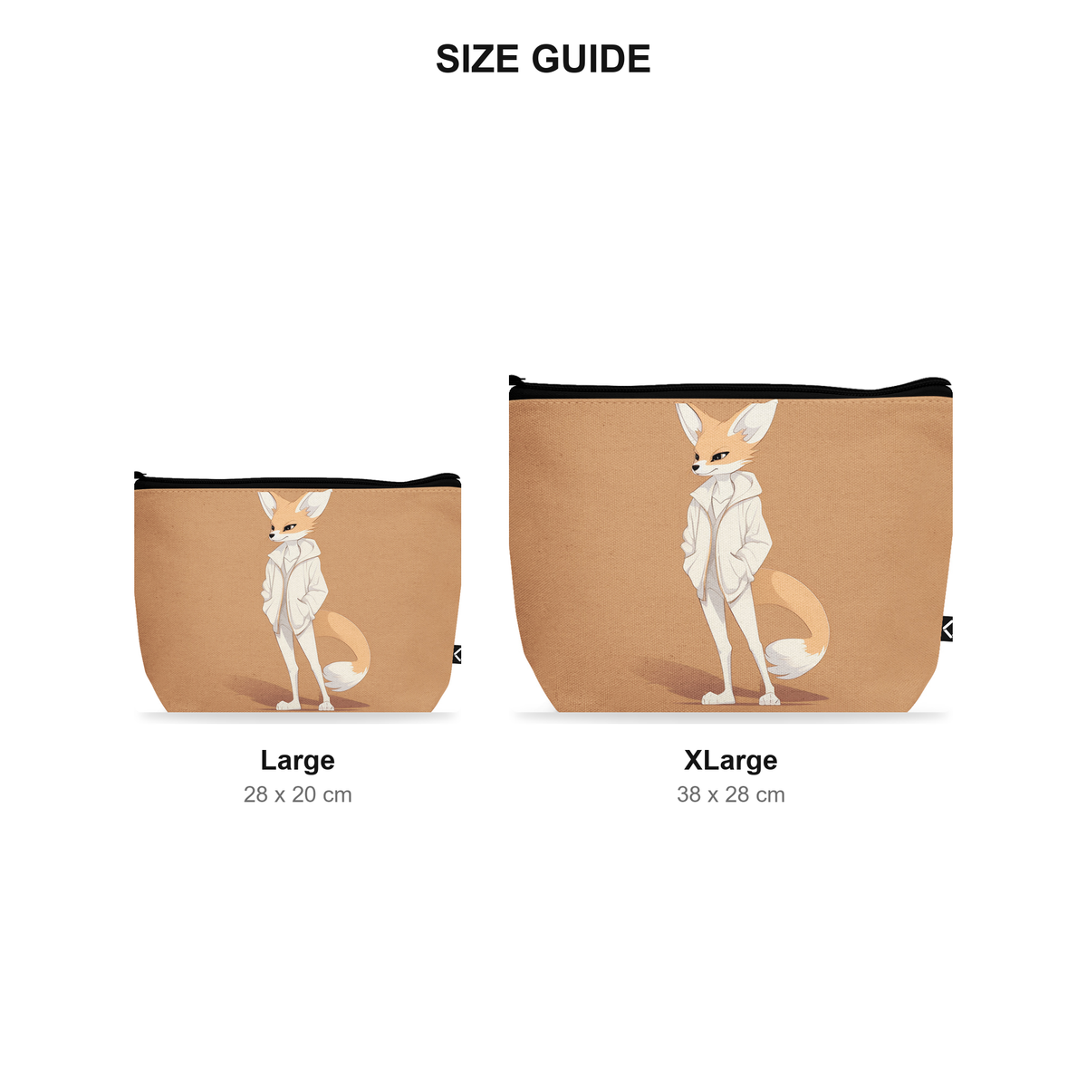 Makeup Pouch - Slick - Size Guide