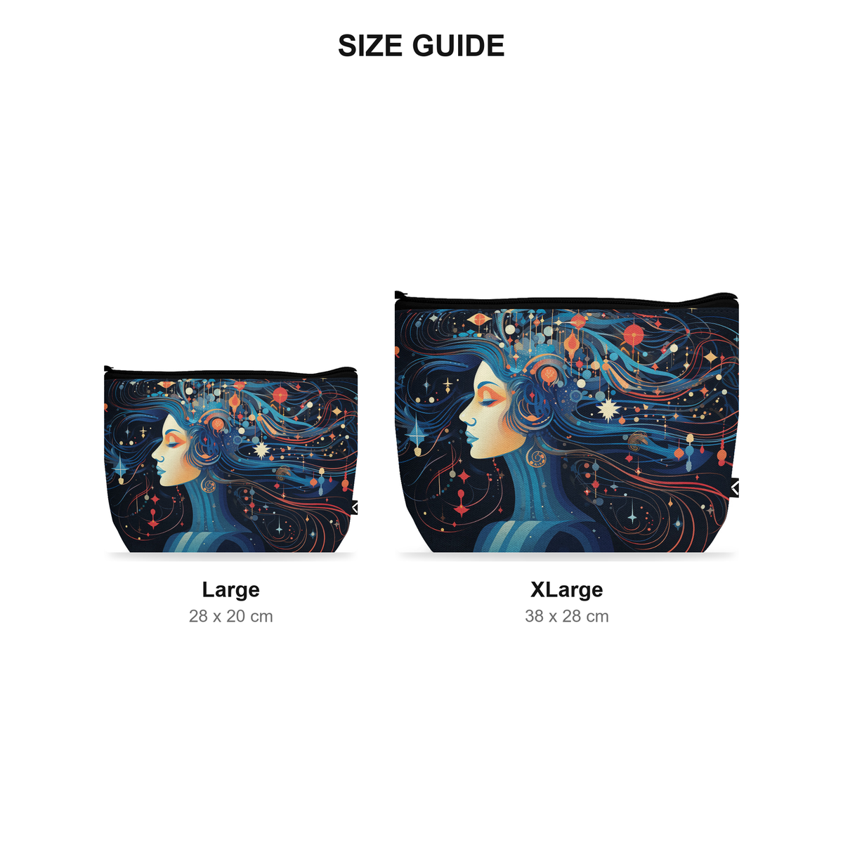 Makeup Pouch - Stardust - Size Guide