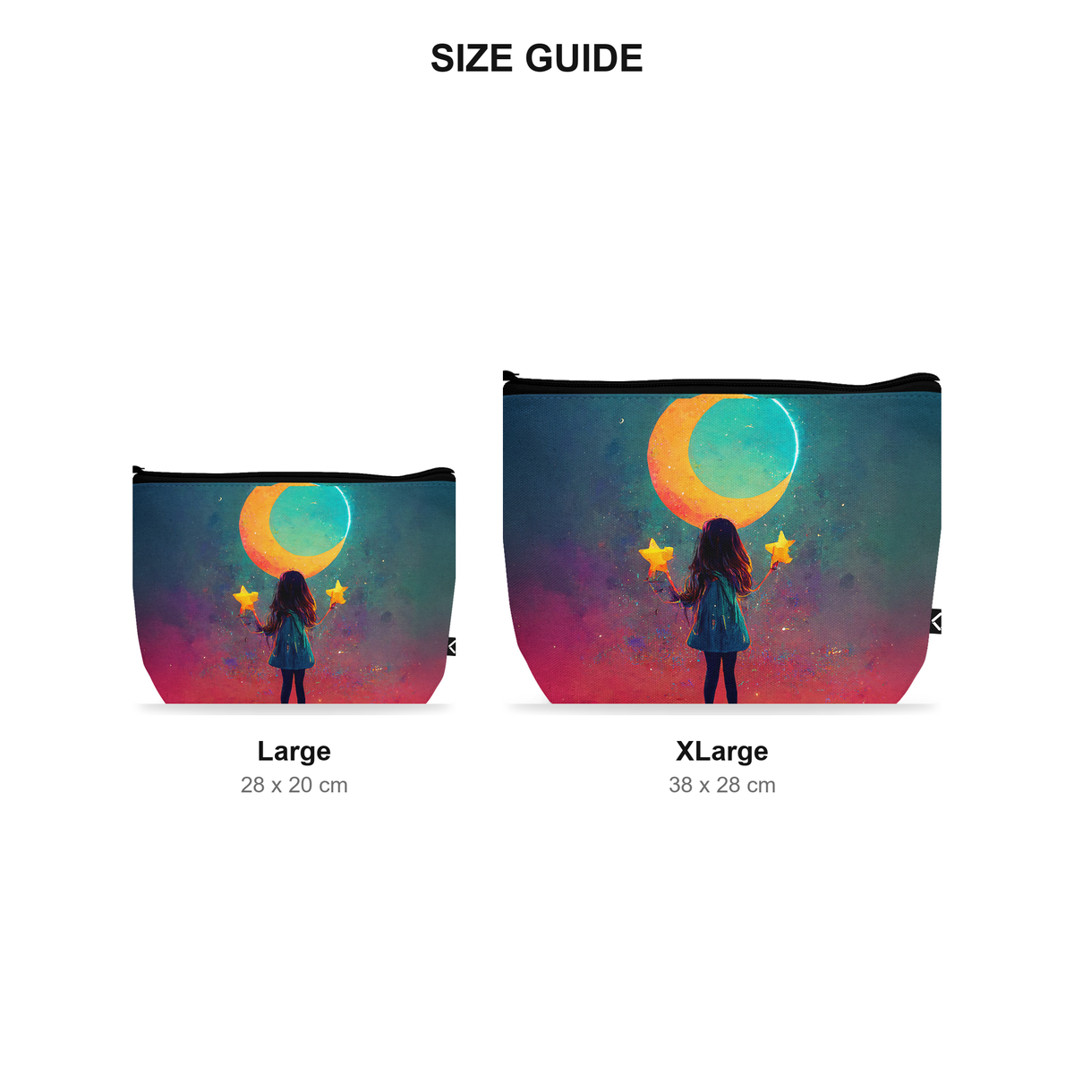 Makeup Pouch - Stargirl - Size Guide