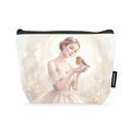 Makeup Pouch Watercolor Ballerina and Robin Bird Art