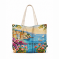 Maxi Tote Bag–Mediterranean Terrace Watercolor