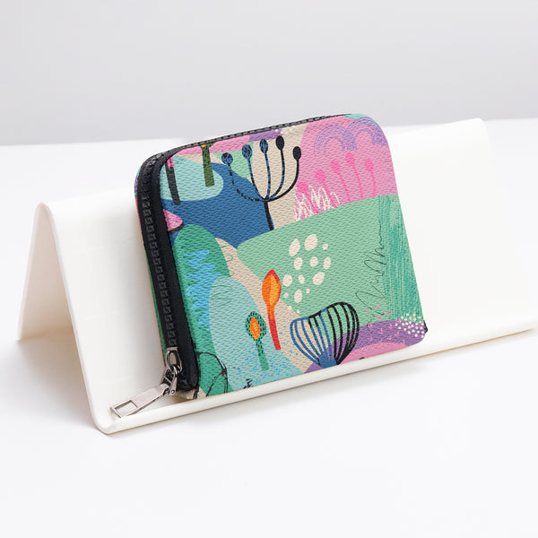 Mini Wallet Pastel Meadow Whimsy - 1