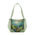 Mint Green Leather Tote Bag sails
