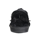 Black Mixed Backpack Solid Black - 5