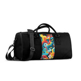 Black Mixed Duffel Bag Abstract Flow - 1