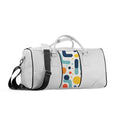 White Mixed Duffel Bag Geometric Genesis