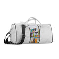 White Mixed Duffel Bag Teddy Bear