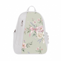 White Mixed Backpack Soft Floral Pink Bow and Pearls