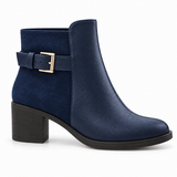 NAVY Buckle Ankle Boots – Walk the Talk - 2 | ECADRA