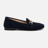Navy Matte Chain Loafers - 2 | ECADRA