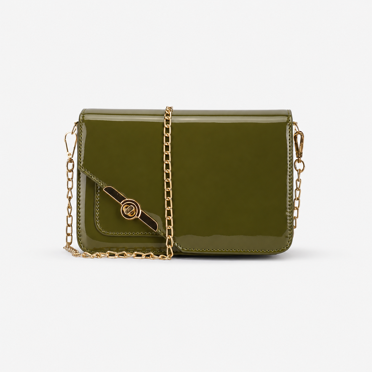 Olive Chain Crossbody Bag – Twist & Go Chain Crossbody Bag – Twist & Go | ECADRA