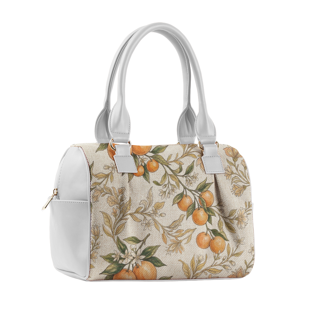White Speedy Bag Vintage Citrus Orange Blossom - 1