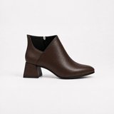 Plot Twist Ankle Boots - Chocolate Brown | ECADRA
