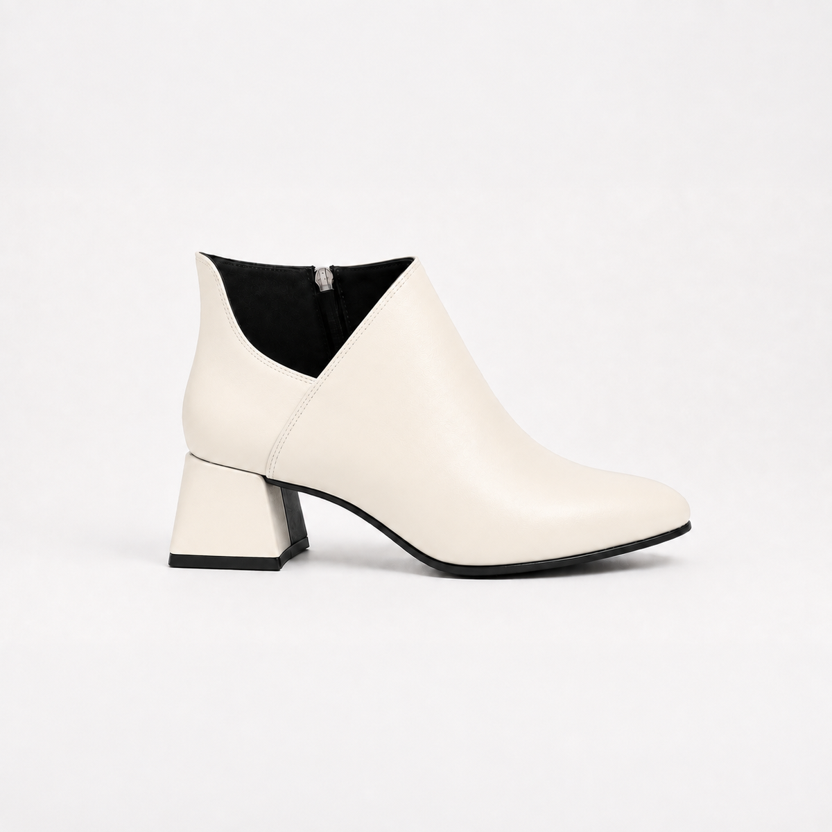 Plot Twist Ankle Boots - Ivory | ECADRA